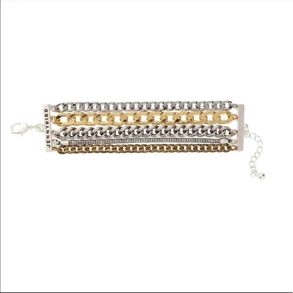 Jenny Bird Austin Cuff Link Bracelet Multi Metals